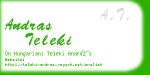 andras teleki business card